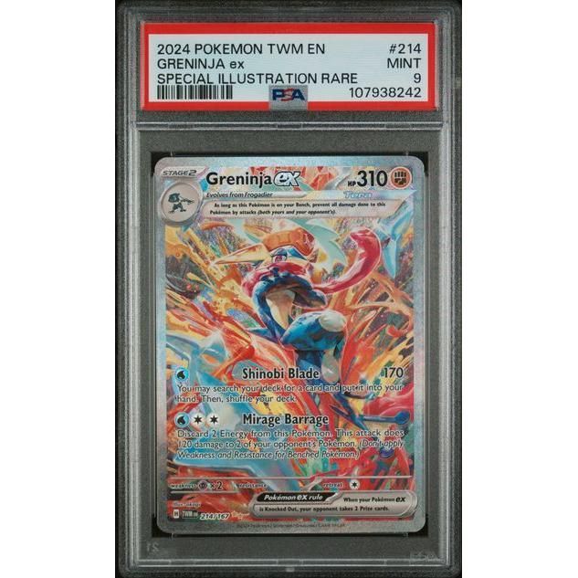 PSA 9 Greninja ex 214/167 Sv06: Twilight Masquerade Holo