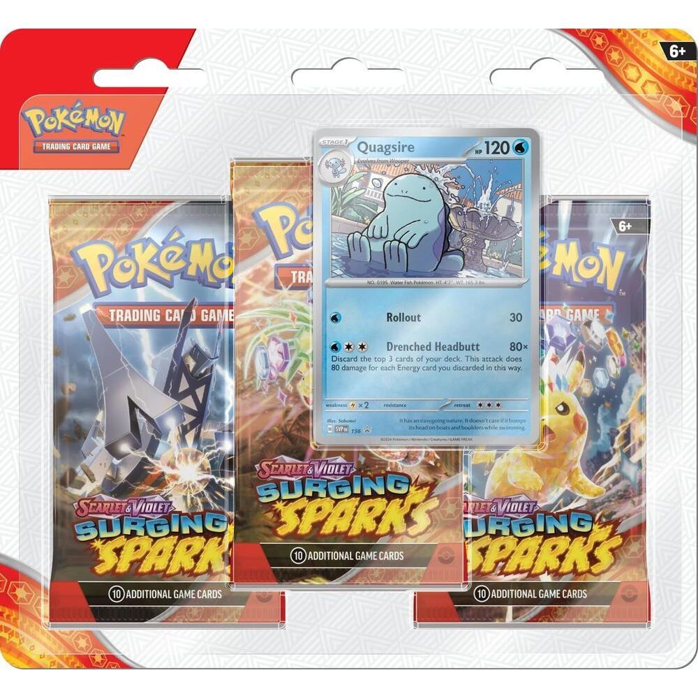 Surging Sparks 3 Pack Blisters [Quagsire] - SV08: Surging Sparks (SSP)