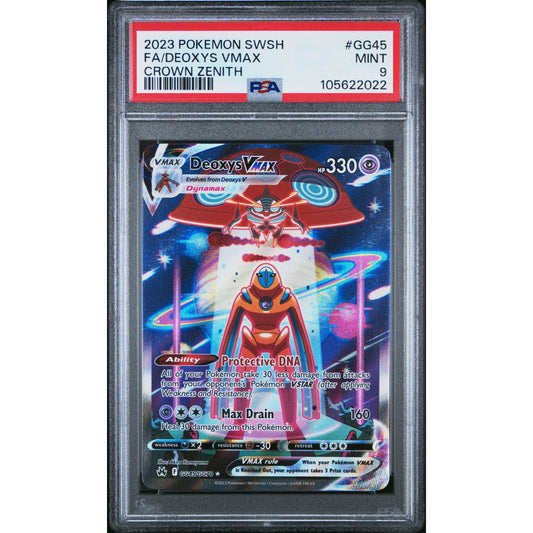 PSA 9 2023 POKEMON SWORD AND SHIELD CROWN ZENITH #GG45 FA/DEOXYS VMAX CROWN ZENITH